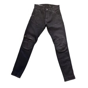 G-Star Raw 5620 3D Zip Knee Skinny Denim Jeans Stretch Mens 29x30 Black